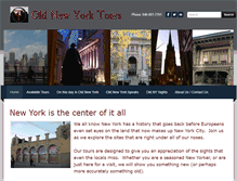 Tablet Screenshot of oldnytours.com